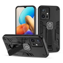Vaku ® Vivo Y55s 5G Valor Military Grade Armor Case with Built-in Kickstand Shockproof Back Cover