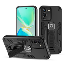 Vaku ® Vivo V25 Pro Valor Military Grade Armor Case with Built-in Kickstand Shockproof Back Cover