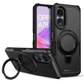 Vaku ® Oppo A78 5G Astor Military Grade Armor Protective Case with Ring Bracket Kickstand Back cover
