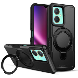 Vaku ® Vivo Y27 Astor Military Grade Armor Protective Case with Ring Bracket Kickstand Back cover