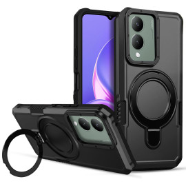 Vaku ® Vivo Y17s Astor Military Grade Armor Protective Case with Ring Bracket Kickstand Back cover
