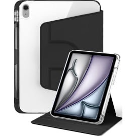 Vaku Luxos ® FLEXIVO iPad (A16) 11th/10th Generation (2025/2022) 11/10.9-inch Smart 360 Degree Rotating Stand Transparent Back With Pencil Holder Cover Case [Auto Sleep Wake]