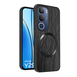 Vaku ® Vivo Y29 5G Diamond Plume Pattern Magnetic Magsafe Matte Soft-Touch Texture Back Cover