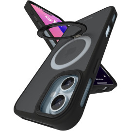 Vaku Luxos ® Apple iPhone 16 Plus Ariston Kickmag Cover with Magnetic Alloy Ring Metal Kickstand Camera Protector Shockproof Back Cover
