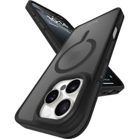 Vaku Luxos ® Apple iPhone 16 Pro Max Elemento MagPro Drop Protection Shockproof Certified Mag-Safe Guard Corner Frosted Back Cover