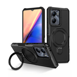 Vaku ® Astor Military Grade Armor Protective Case with Ring Bracket Kickstand Back cover