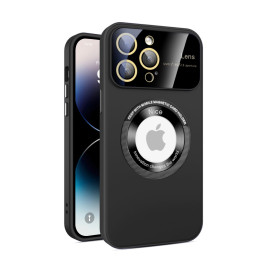 Vaku ® Apple iPhone 14 Pro Max Polarized Magnetic Magpro Camera Lens Protector Logo Hole Back Cover