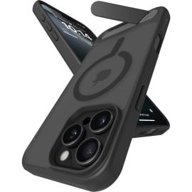 Vaku Luxos ® Apple iPhone 16 Pro Max Zennix Certified Mag-Safe Scratch Resistant Camera Screen Protector Case with Stand Holder Shockproof Protective Back cover