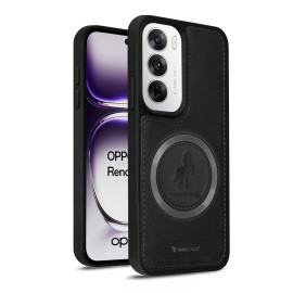 Vaku ® Oppo Reno12 5G Astrid Luxury PU Leather Electroplated Magnetic Magsafe Shockproof Bumper Protective Back Cover