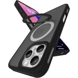 Vaku Luxos ® Apple iPhone 16 Pro Max Ariston Kickmag Cover with Magnetic Alloy Ring Metal Kickstand Camera Protector Shockproof Back Cover