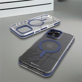 eller santé ® Apple iPhone 16 Pro Max Vortex Magpro Gel Cushion Slim Fit Shockproof Certified Mag-Safe Crystal Clear Camera Metal Ring Back Cover