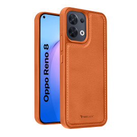 Vaku ® Oppo Reno8 5G Luxe Premium Leather Stitched Non-Slip Grip Protective Back Cover