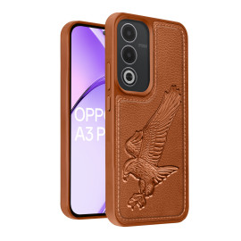 Vaku ® Oppo A3 Pro 5G Eagle Embossed Luxury Designer Leather Protective Back Cover