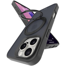 Vaku Luxos ® Apple iPhone 16 Pro Max Castros MagPro with Magnetic Alloy Ring Metal Kickstand Scratch Resistant Certified Mag-Safe Protection Cover