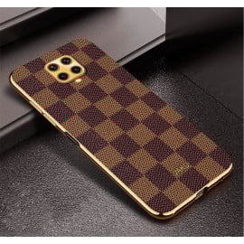 Vaku ® Xiaomi Redmi Note 9 Pro Cheron Leather Electroplated Soft TPU Back Cover