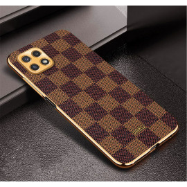 Vaku ® Samsung Galaxy A22 5G Cheron Leather Electroplated Soft TPU Back Cover