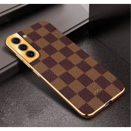 Vaku ® Samsung Galaxy S22 Plus Cheron Leather Electroplated Soft TPU Back Cover
