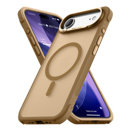 Vaku Luxos ® Apple iPhone 17 Air Thunder Magpro Translucent Scratch Resistant Military-Grade Protection Case With Stand Holder Metal Camera Ring Shockproof Back Cover