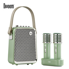 Divoom ® Songbird-HQ Portable Karaoke Speaker with Dual Wireless Microphones