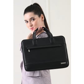 Vaku Luxos ® CASTINO 14 inch Laptop Bag Premium PU Leather Laptop Sleeve Messenger Bag For Men and Women