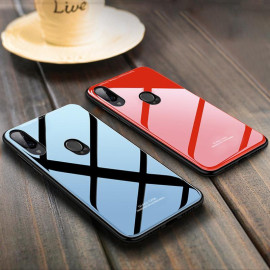 Vaku ® XIAOMI Redmi Note 7 / Note 7 Pro Club Series Ultra-Shine Luxurious Tempered Finish Silicone Frame Thin Back Cover