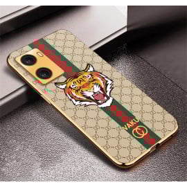Vaku ® Oppo A57 4G Lynx Designer Leather Pattern Gold Electroplated Soft TPU Back Cover Case