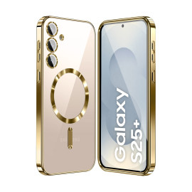 Vaku ® Samsung Galaxy S25 Plus Luxury Electroplated Magnetic Magsafe Camera Protection TPU Back Cover Case