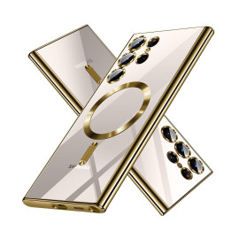 Vaku ® Samsung Galaxy S25 Ultra Luxury Electroplated Magnetic Magsafe Camera Protection TPU Back Cover Case