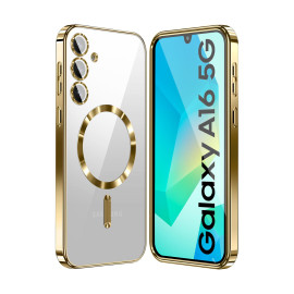 Vaku ® Samsung Galaxy A16 5G Luxury Electroplated Magnetic Magsafe Camera Protection TPU Back Cover Case