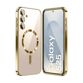 Vaku ® Samsung Galaxy S25 Luxury Electroplated Magnetic Magsafe Camera Protection TPU Back Cover Case