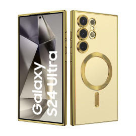 Vaku ® Samsung Galaxy S24 Ultra Luxury Electroplated Magnetic Magsafe Camera Protection TPU Back Cover Case