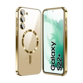 Vaku ® Samsung Galaxy S22 Plus Luxury Electroplated Magnetic Magsafe Camera Protection TPU Back Cover Case