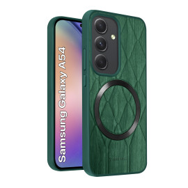 Vaku ® Samsung Galaxy A54 5G Diamond Plume Pattern Magnetic Magsafe Matte Soft-Touch Texture Back Cover