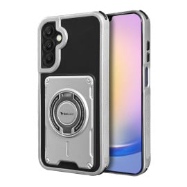 Vaku Luxos ® Samsung Galaxy A55 5G Axion Armor Military Grade Protective Case with Magnetic Ring Holder Kickstand Back Cover