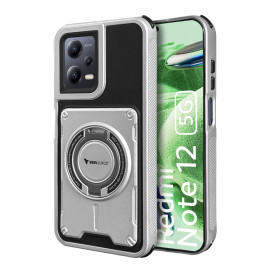 Vaku Luxos ® Xiaomi Redmi Note 12 5G Axion Armor Military Grade Protective Case with Magnetic Ring Holder Kickstand Back Cover