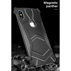 VAKU ® Apple iPhone X / XS Magnetic Panther Aluminium Metal Shock-Proof Anti-Fall Bumper Back Cover