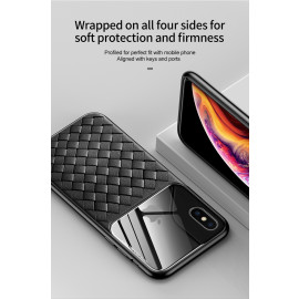 BASEUS ® Apple iPhone XS Weaving Glass Series Cross-Knitt Heat-Dissipation Edition Ultra-Thin TPU Back Cover