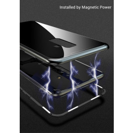 Vaku ® Samsung Galaxy J8 Electronic Auto-Fit Magnetic Wireless Edition Aluminium Ultra-Thin CLUB Series Back Cover