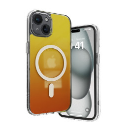 Vaku Luxos ® Apple iPhone 15 Plus Infinity MagPro Gradient Colored 6.5 Feet Drop Protection Shockproof Certified Mag-Safe Protective Back Cover