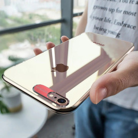 Vaku ® Apple iPhone SE 2020 Metal Camera Ultra-Clear Transparent Case with Anodized Aluminium Finish Back Cover