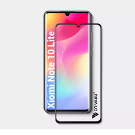 Dr. Vaku ® Xiaomi Mi Note 10lite Full Edge-to-Edge Ultra-Strong Ultra-Clear Full Screen Tempered Glass- Black