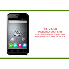 Dr. Vaku ® Micromax Bolt S301 Ultra-thin 0.2mm 2.5D Curved Edge Tempered Glass Screen Protector Transparent