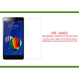 Dr. Vaku ® Micromax Canvas Pace 4G Q416 Ultra-thin 0.2mm 2.5D Curved Edge Tempered Glass Screen Protector Transparent