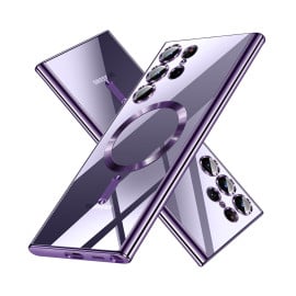 Vaku ® Samsung Galaxy S25 Ultra Luxury Electroplated Magnetic Magsafe Camera Protection TPU Back Cover Case