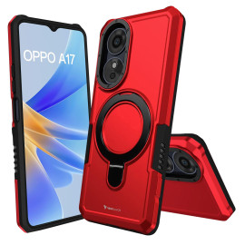 Vaku ® Oppo A17 Astor Military Grade Armor Protective Case with Ring Bracket Kickstand Back cover