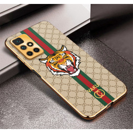 Vaku ® Xiaomi Redmi 10 Prime Lynx Designer Leather Pattern Gold Electroplated Soft TPU Back Cover Case