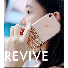 Vaku ® Apple iPhone 8 Revive Series 4D Effect Shine Metal Electroplated Dual-Fusion Transparent TPU Back Cover