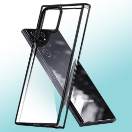 Vaku ® Samsung Galaxy S23 Ultra Luxury Electroplated Shockproof Bumper Protective TPU Clear Hard Back Cover Case