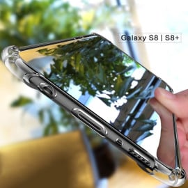 Vaku ® Samsung Galaxy S8 Plus PureView Series Anti-Drop 4-Corner 360° Protection Full Transparent TPU Back Cover Transparent