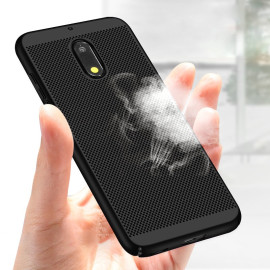 Vaku ® Nokia 6 Perforated Series Heat Dissipation Ultra-Thin PC Back Cover Black